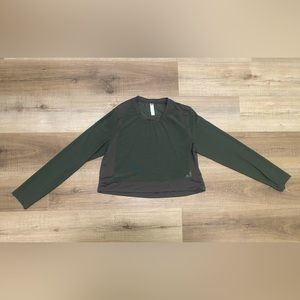 Adidas mesh long sleeve crop top